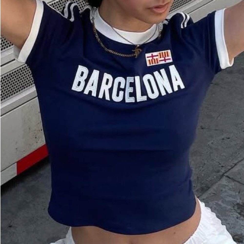 Edikted Barcelona Navy Blue Women's Top